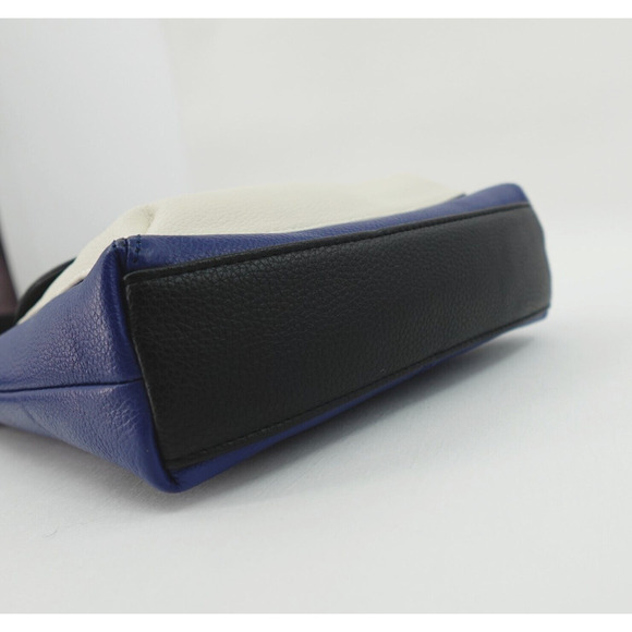 Emma Fox Leather Handbag Blue Color-Block Crossbody - Picture 4 of 16